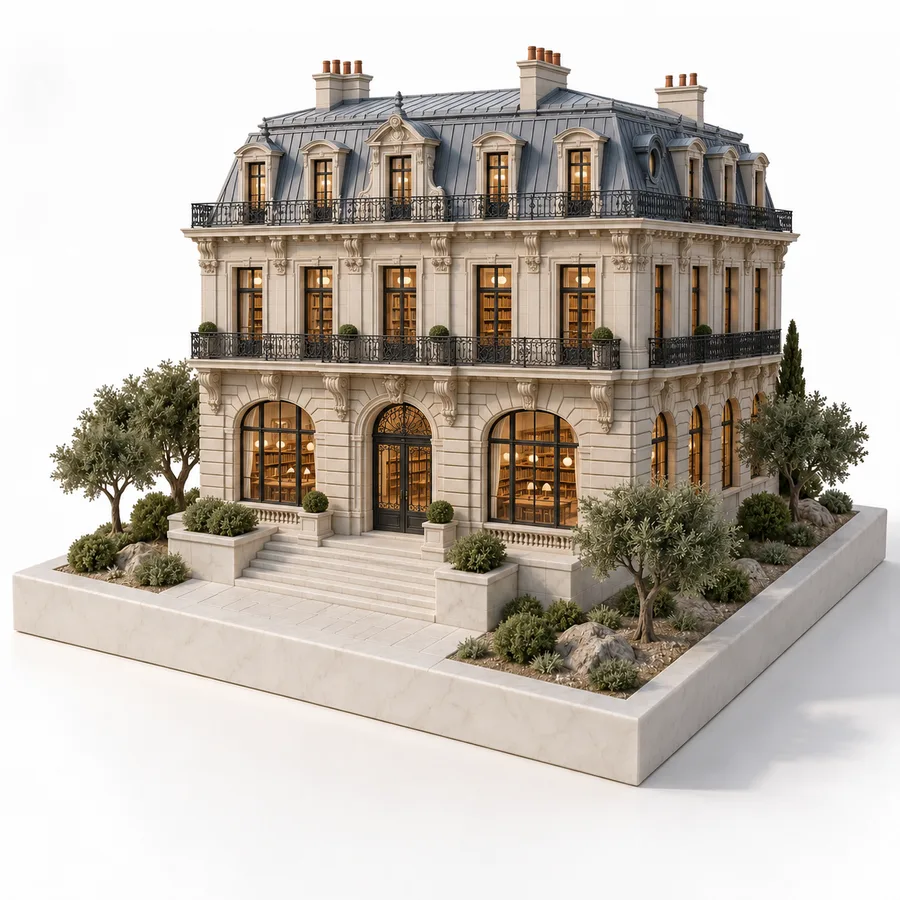 La bibliothèque en style haussmannien