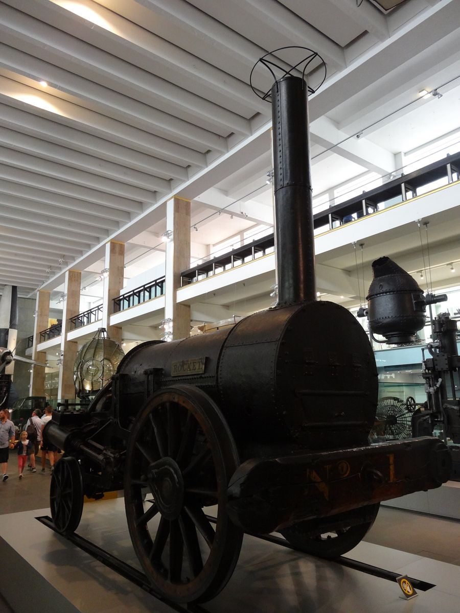 La locomotive Rocket des Stephenson, 1829