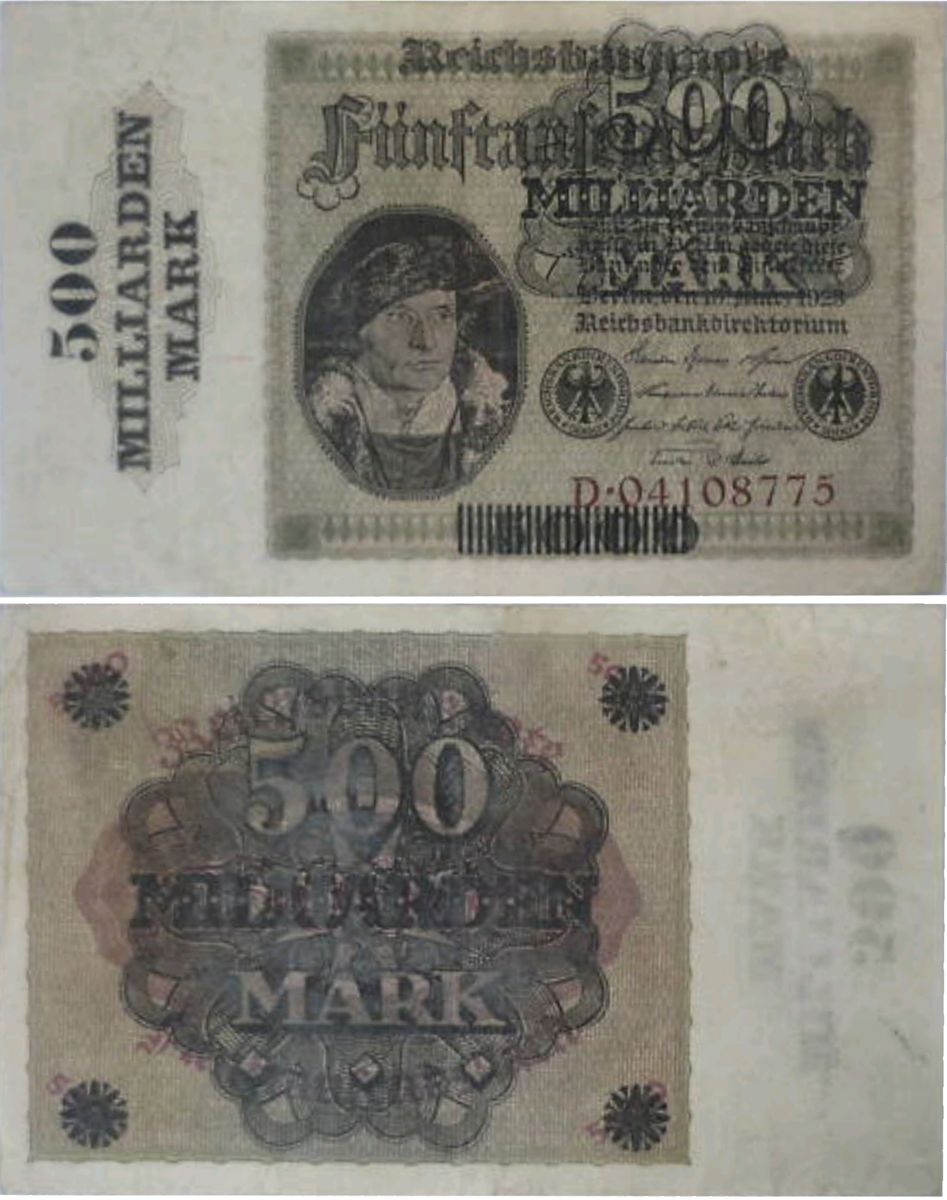 Billet allemand de 500 milliards de marks, 1923