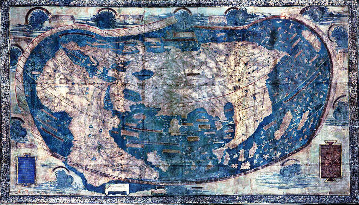 Carte du monde de Martellus vers 1490, sans les Amériques