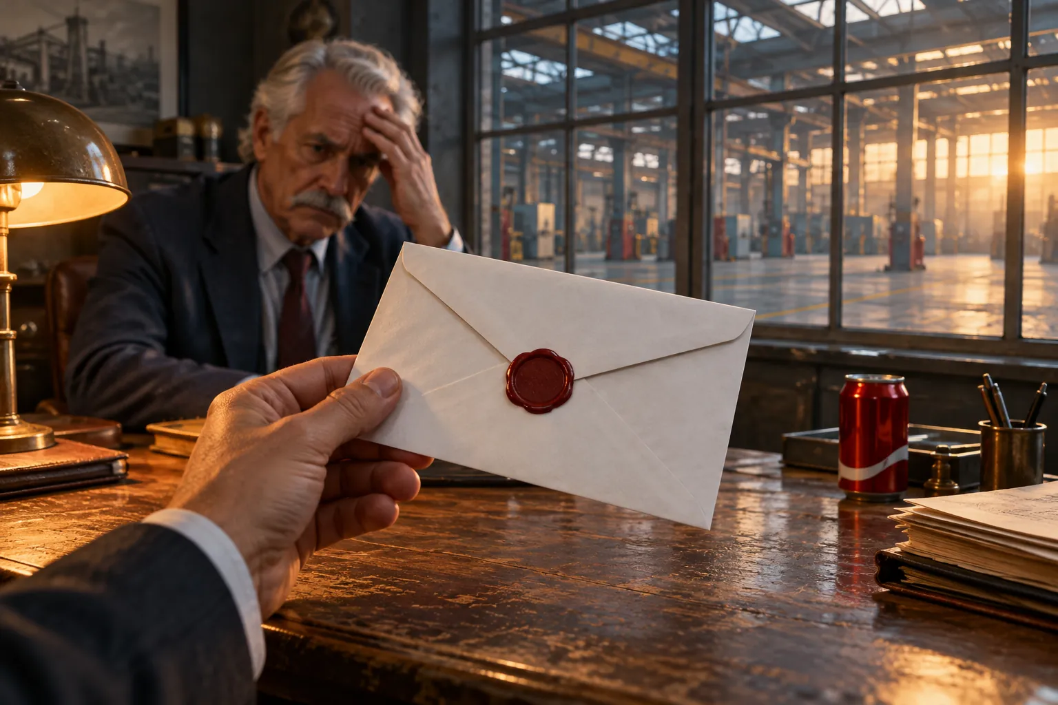 Gaston tient une lettre scellée : la convocation aux prud’hommes.
