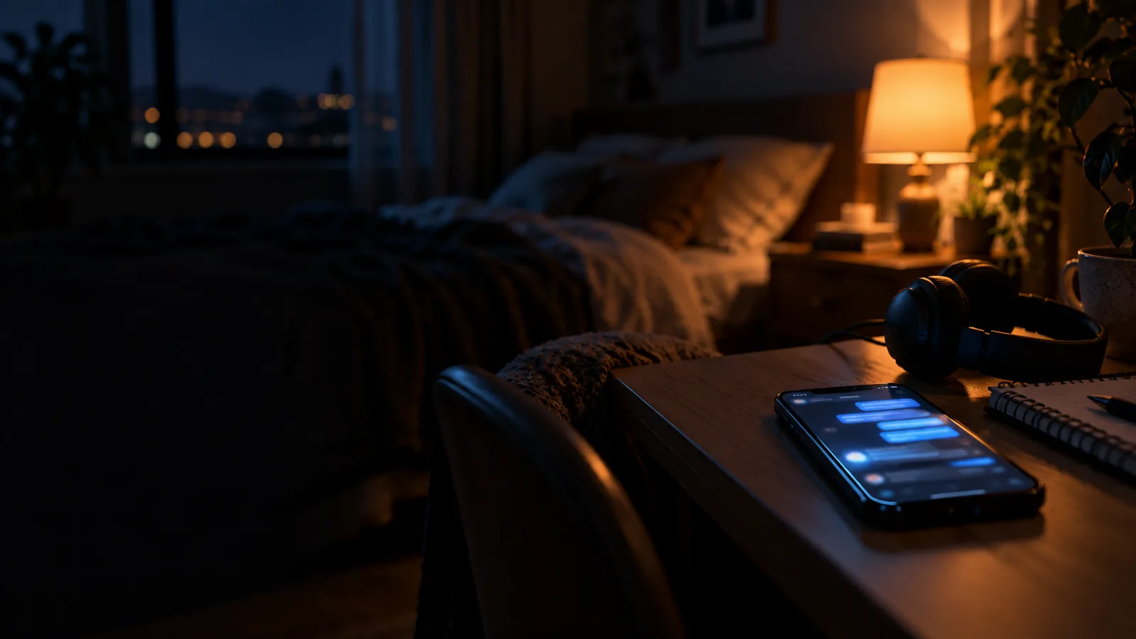 Un téléphone posé sur une table, prêt à appeler le 3018.
