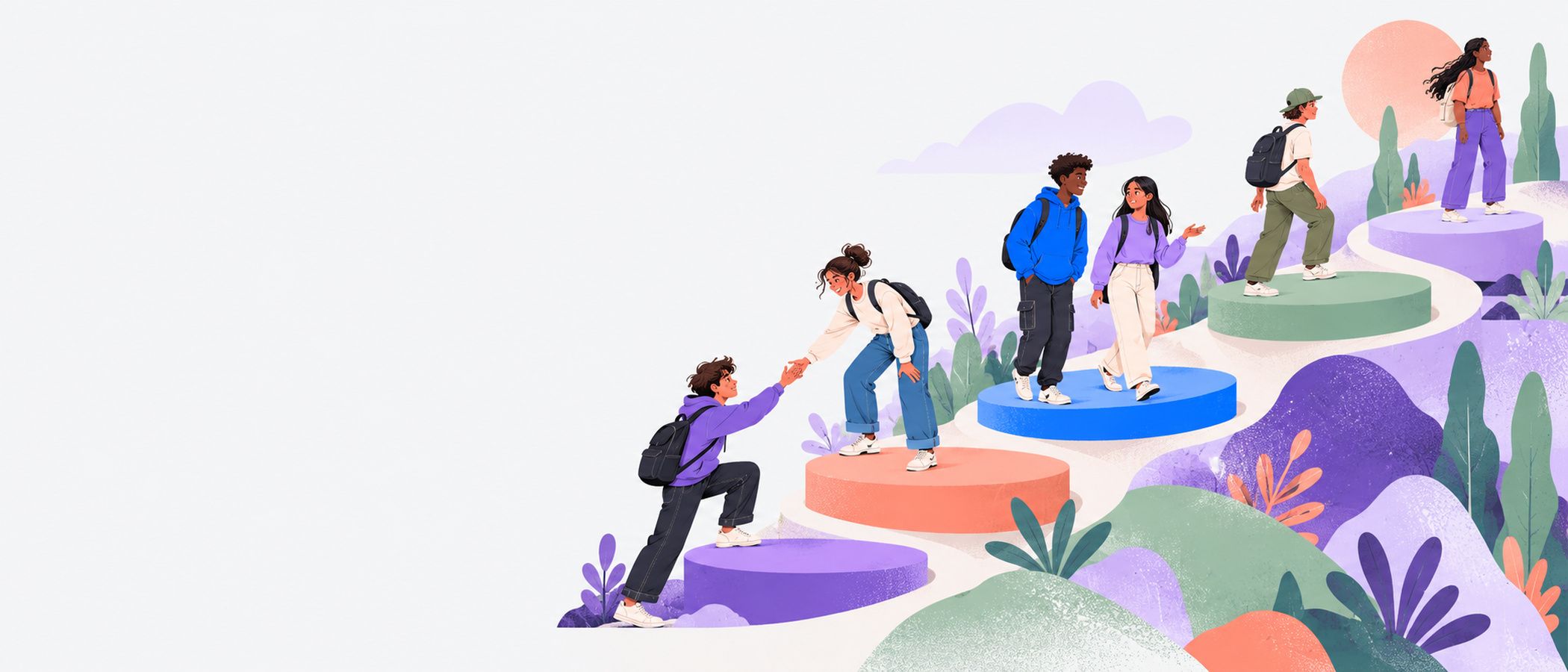 Objets du quotidien d’une éducation à la vie affective et à la sexualité, posés sur une table claire.